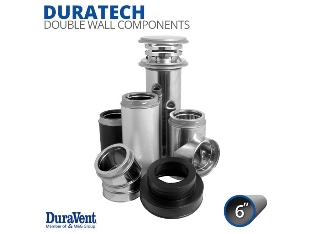 6" DuraVent DuraTech Stainless Steel Chimney Components
